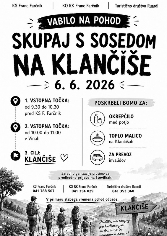 1 Vabilo na pohod na Klančiše 2026